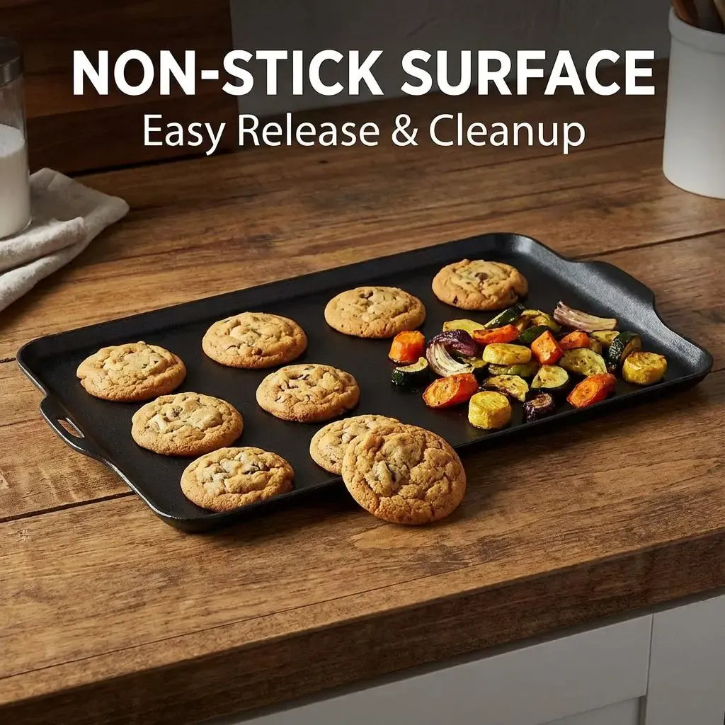 Ceramic Baking Pan, Non-stick Food-grade Baking Pan, Teflon-free Baking Pan, Perfect for Baking Bacon, Chicken Wings, Steak, Ham, Sandwich Bread, and Toast for Family Gatherings.
